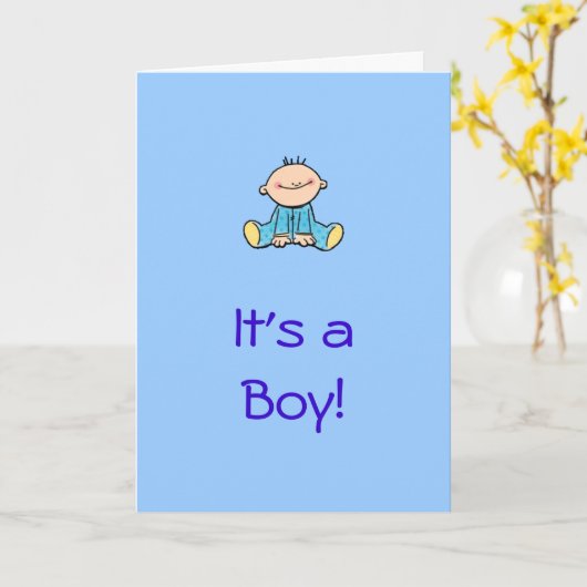 C'est une carte de dessin pour bébé garçon (Fleur jaune)