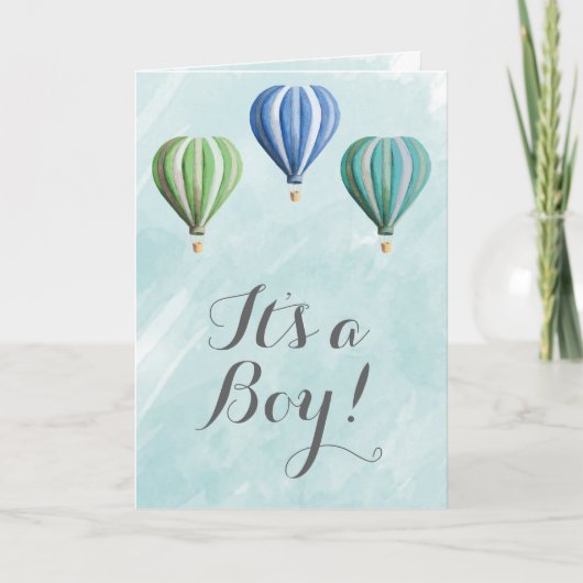 C'est une carte de Faire-part avec des ballons à a (Devant)