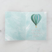 C'est une carte de Faire-part avec des ballons à a (Intérieur)