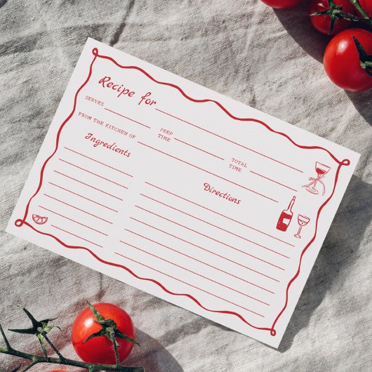 C'est une carte de recette de Fête des mariées Amo