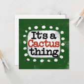 C'est une carte de voeux de Cactus (Devant/Arrière en situation)