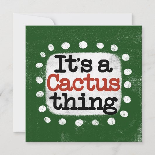 C'est une carte de voeux de Cactus (Devant)
