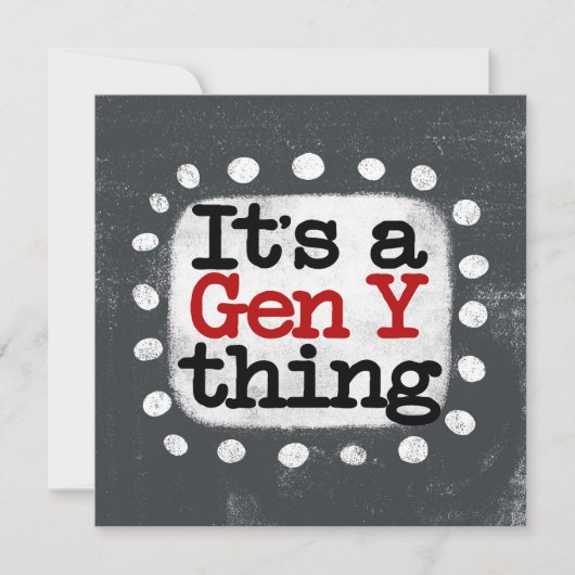 C'est une carte de voeux Gen Y (Devant)