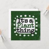 C'est une carte de voeux Plante (Devant/Arrière en situation)