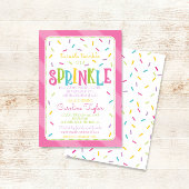 C'est une carte d'invitation Baby shower Sprinkle