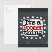 C'est une carte postale Boomer Thing (Devant / Derrière)
