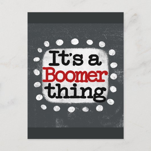 C'est une carte postale Boomer Thing (Devant)