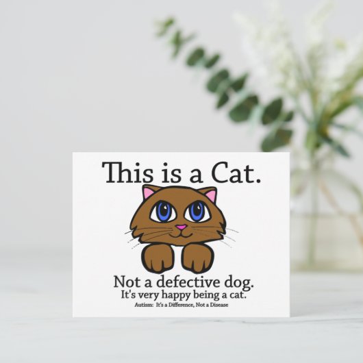 C'est une carte postale de chat (Debout devant)