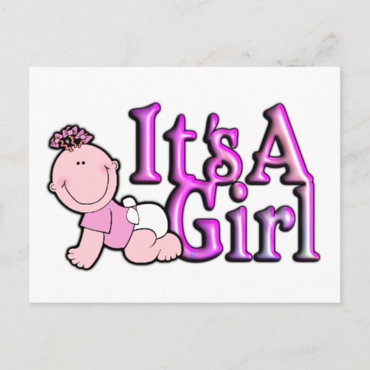 C'est une carte postale de faire-part de naissance (Devant)