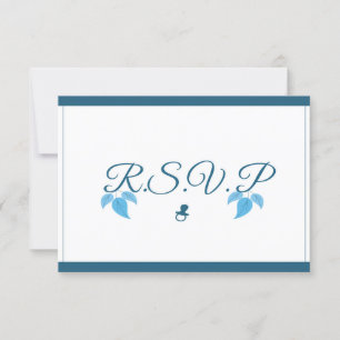 C'est une carte RSVP Baby shower garçon