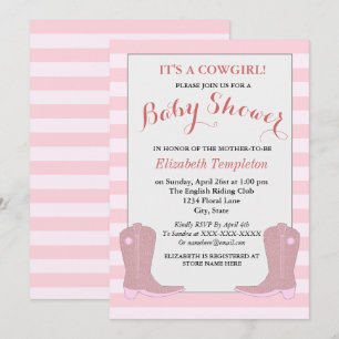C'est une Cowgirl Country Baby showers Cartes