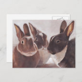 "C'est une discussion de lapin" Carte postale (Devant / Derrière)