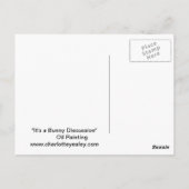 "C'est une discussion de lapin" Carte postale (Dos)