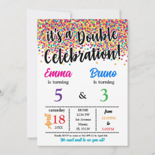 C'est une double invitation d'anniversaire de frèr