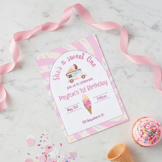 C'est une douce ! Invitation pour le premier anniv