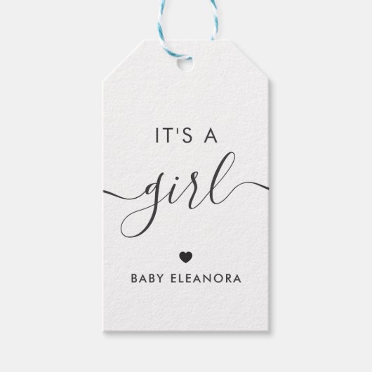 C'est une étiquette cadeau de fille, étiquette cad (Devant)