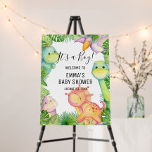 C'est une fête de Baby shower pour Dinosaures