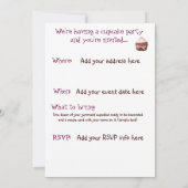 C'est une fête de Cupcake ! Invitations (Dos)
