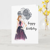 C'est une fête de mode illustré carte d'anniversai (Fleur jaune)