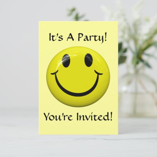 C'est une fête ! Invitation à un joyeux visage (Debout devant)