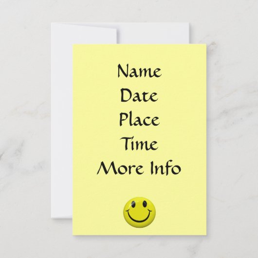 C'est une fête ! Invitation à un joyeux visage (Dos)