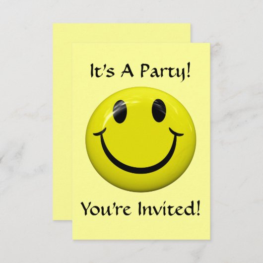 C'est une fête ! Invitation à un joyeux visage (Devant / Derrière)