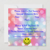 C'est une fête ! Invitation à un joyeux visage (Dos)