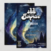 C'est une fête surprise | Invitation Nuit étoilée (Devant / Derrière)