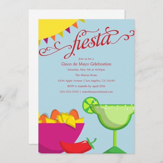 C'est une Fiesta ! | Invitation de partie (Devant / Derrière)