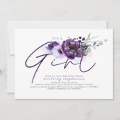 C'est une fille aux fleurs violettes Invitation Ba (Devant)