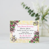 C'est une fille Ba-bee Baby Shower Invitations (Debout devant)