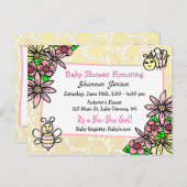 C'est une fille Ba-bee Baby Shower Invitations (Devant / Derrière)