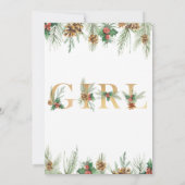 C'est une fille Baby shower de Noël Invitation (Dos)