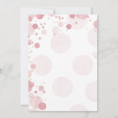 C'est une fille Baby shower Dots Roses Invitation (Dos)
