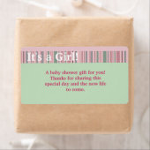 C'est une fille, Baby shower Favor Étiquettes (En situation)