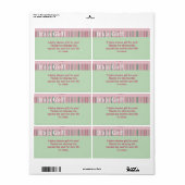 C'est une fille, Baby shower Favor Étiquettes (Feuille entière)