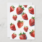 C'est une fille baby shower fraise Invitation (Dos)