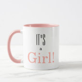 C'est une fille ! Baby shower Genre Révéler Mug (Gauche)