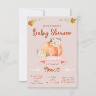C'est une fille baby shower Halloween Invitation