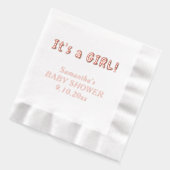 C'est une fille Baby Shower Nom (Gauche)