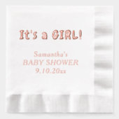 C'est une fille Baby Shower Nom (Recto)