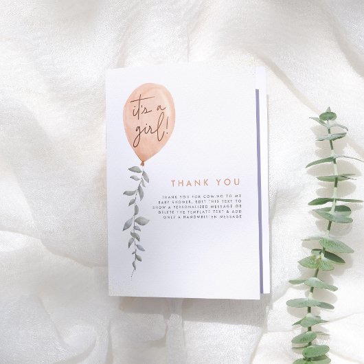 C'Est Une Fille Balloon Merci de Baby shower