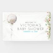 C'est une fille | Bannière de bienvenue du baby sh (Horizontal)