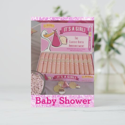 C'est une fille bébé douche Invitations (Debout devant)