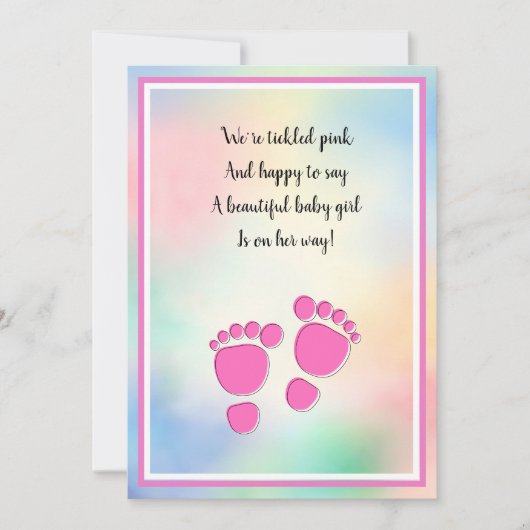 C'est une fille bébé douche Invitations (Devant)