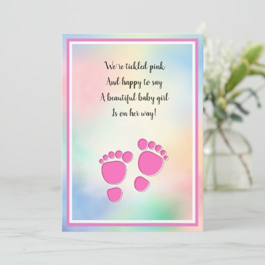 C'est une fille bébé douche Invitations (Debout devant)