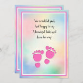 C'est une fille bébé douche Invitations (Devant / Derrière)