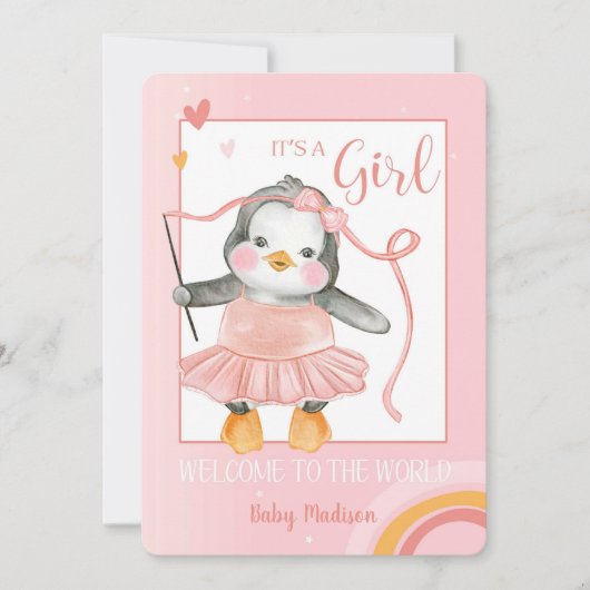 C'est une fille - Bienvenue à la Faire-part mondia (Devant)