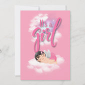 C'est une fille Carte d'annonce de naissance (Devant)