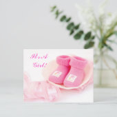 C'est une fille ! Carte faire-part (Debout devant)